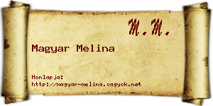 Magyar Melina névjegykártya